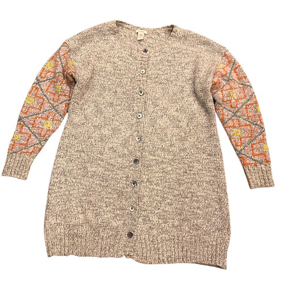 Sundance Wool Blend Long Button Cardigan, Gray, XL - Picture 4 of 9